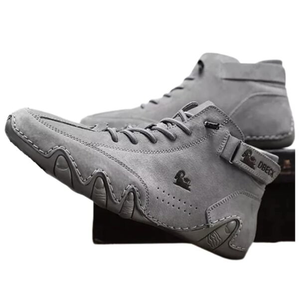 Zixer Men's Super Light Weight Mid Top Platform Fashion Synthetic Leather Sneakers | Sports, Italian Flexible Casual Shoes for Mens | Ankle Lace-Up Footwear for Men or Boys
