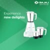 Bajaj Rex Mixer Grinder 500W|Mixie For Kitchen With Nutri-Pro Features|3 SS Mixer Jars For He... - Image 2