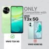 WOW IMAGINE Thermoplastic Polyurethane Shock Proof Clear Protective Back Case For Vivo T3X 5G-Airedge Technology|360 Degree Camera Protection|Transparent Hybrid Back Case Mobile Cover-Black - Image 2