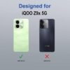 Zapcase Back Case Cover for iQOO Z9x 5G | Compatible for iQOO Z9x 5G Back Case Cover | Case Cover with Camera Protection | (TPU + PC | Translucent Black) - Image 2