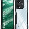 WOW IMAGINE TPU Shock Proof Clear Protective Back Case For Mi Redmi 13 5G|Poco M6 Plus 5G-Airedge Technology|360 Degree Camera Protection|Transparent Hybrid Back Case Mobile Cover-Black - Image 3