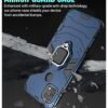 WOW IMAGINE Shock Proof Back Case Mobile Cover for Oppo A15 | Oppo A15s | Back Cover Case (Tough Armor | Hybrid PC + TPU | Ring Holder & in-Built Kickstand | Blue) - Image 4