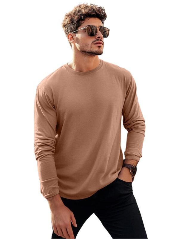 Veirdo® Pure Cotton Round Neck Regular Fit Sol...
