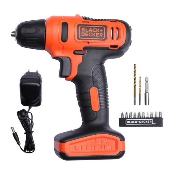 BLACK+DECKER LD12SP 12V 10mm Li-ion Cordless Variable Speed Reversible Drill Machine Driver w...
