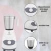 Amerex Mixer Grinder for Kitchen - 3 Jars 500 Watt Mixie - Chutney Jar, Dry Grinder Jar & Liq... - Image 3