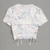 TOPLOT Printed Crop Top for Women with Short S... - Image 2