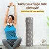 Wiselife Yoga Mat Bag Premium Carry Bag, Full Easy Access Zip, Multi Functional Storage Pockets & Adjustable Shoulder Strap (Grey Ikkat) - Image 2