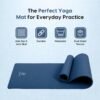 WiseLife Classic Yoga Mat + Sleek Yoga Strap for Men and Women | Extra Thick Extra Long Extra Wide Exercise floor mat for Gym, Workout, Home Fitness, Yoga and Pilates (10MM-Navy Blue) - Image 7