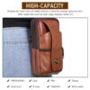 ZIBUYU® Mobile Pouch for Men Leather Magnetic Cover Belt Clip Compatible for iPhone 12, 13, 14 Pro Max Phone Case Mini Crossbody Men Waist Sling Bag Mobile Holster for Men, Brown - 1 - Image 7