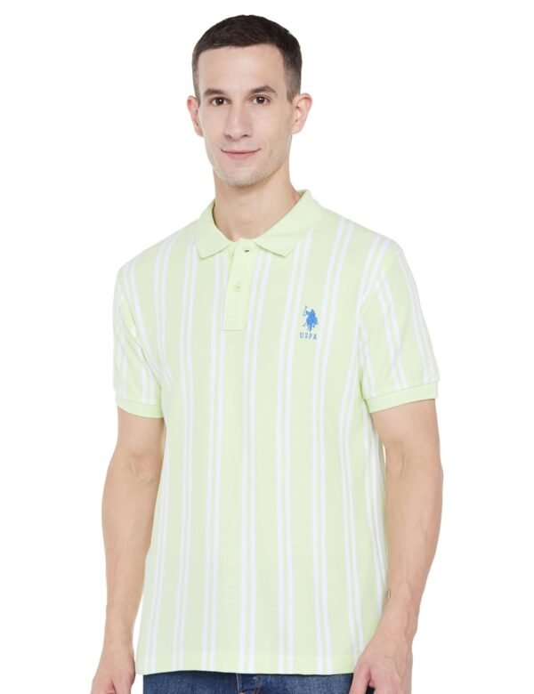 U.S. POLO ASSN. Men's Striped Regular Fit Polo...