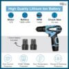 WONDERCUT WC-CDK1007B Cordless Screw Driver With Soft Grip/Drill,12V,18 Torque Setting, 2 Mod... - Image 2
