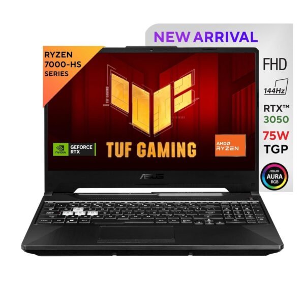 ASUS TUF Gaming A15, 15.6" FHD 16:9 144Hz 250nits, AMD Ryzen 5 7535HS Processor, Gaming Lapto...