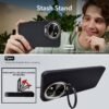 A rtistque Silicone Back Cover Case for Vivo T3X 5G with Camera Stand | Shockproof TPU Protective Design | Slim Fit | Ultra Matte - Black - Image 3