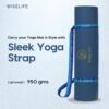 WiseLife Classic Yoga Mat + Sleek Yoga Strap for Men and Women | Extra Thick Extra Long Extra Wide Exercise floor mat for Gym, Workout, Home Fitness, Yoga and Pilates (10MM-Navy Blue) - Image 4