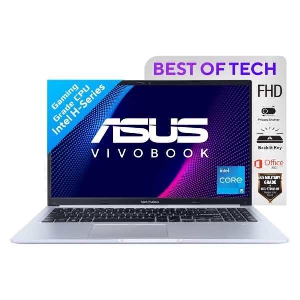 ASUS Vivobook 15, Intel Core i5-12500H 12th Gen, Thin and Light Laptop, 15.6" (39.62 cm) FHD,...
