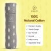 Wiselife Yoga Mat Bag Premium Carry Bag, Full Easy Access Zip, Multi Functional Storage Pockets & Adjustable Shoulder Strap (Grey Ikkat) - Image 3