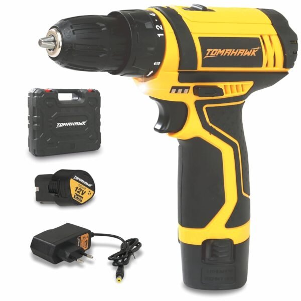 TOMAHAWK® T7450 12V Cordless Screwdriver and Drill Machine - Lightweight, Powerful -1350 RPM ...