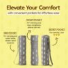 Wiselife Yoga Mat Bag Premium Carry Bag, Full Easy Access Zip, Multi Functional Storage Pockets & Adjustable Shoulder Strap (Grey Ikkat) - Image 4