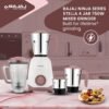 Bajaj Ninja Series Stella 750W Mixer Grinder with 4 Jar, White - Image 2