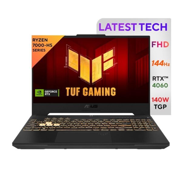 ASUS TUF Gaming A15, 15.6" FHD 16:9, 144Hz 250nits, AMD Ryzen 7 7435HS Processor, Gaming Lapt...