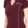 Womink Women's Sports T-Shirt I Elastane Quick Drying & Breathable I Self Design Regular Fit Mandarin Collar V Neck Half Sleeve Tees I Tshirts for Running Yoga Gym Girls & Women - Image 5