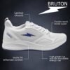 BRUTON EVA Lite Sports Running,Walking & Gym, School Shoes Lightweight Extra Jump Casual Sneaker Lace-Up Shoes for Men's & Boy's - White - Image 3
