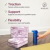 WiseLife Wine Marble Print Yoga Blocks | Yoga Bricks (Pack of 2, Extra Large Size), High Density Premium TPE Foam Material, Soft Surface, Triple Layer for Optimum Balance, Support & Cushion - Image 4