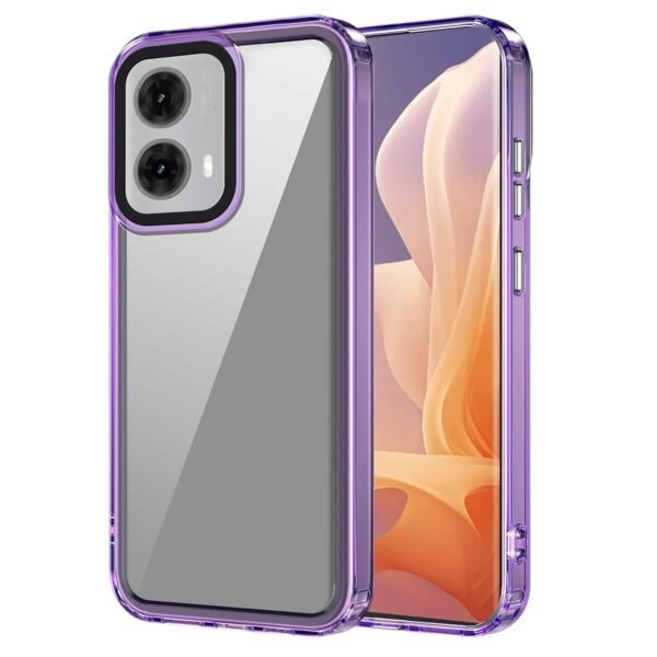 Zapcase Back Case Cover for Motorola Moto G85 5G | Compatible for Motorola Moto G85 5G Back Case Cover | Case Cover with Camera Protection | (TPU + PC | Translucent Purple)