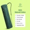 Wiselife Yoga Mat Bag Green LeavesPremium Carry Bag, Full Easy Access Zip, Multi Functional Storage Pockets & Adjustable Shoulder Strap - Green - Image 3