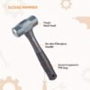 Amazon Basics Hammer Home Kit Fiberglass Handle 3 Pcs Set,Claw Hammer (225 GMS), Sledge Hamme... - Image 4