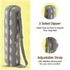 Wiselife Yoga Mat Bag Premium Carry Bag, Full Easy Access Zip, Multi Functional Storage Pockets & Adjustable Shoulder Strap (Grey Ikkat) - Image 6