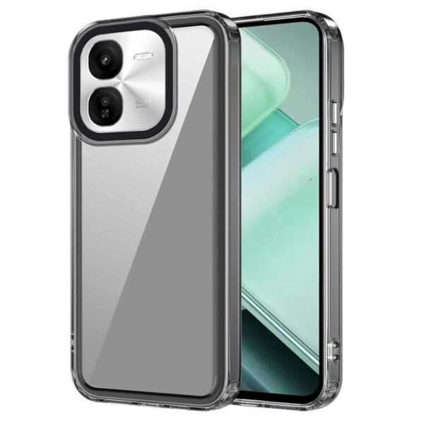Zapcase Back Case Cover for iQOO Z9x 5G | Compatible for iQOO Z9x 5G Back Case Cover | Case Cover with Camera Protection | (TPU + PC | Translucent Black)