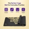 Wiselife Printed Yoga Mat + Yoga Strap (Tpe Material 6Mm Extra Thick Extra Long And Wide Exercise Mat For Workout, Fitness, Yoga And Pilates) (Mettalic), Black - Image 7