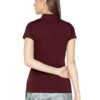 Womink Women's Sports T-Shirt I Elastane Quick Drying & Breathable I Self Design Regular Fit Mandarin Collar V Neck Half Sleeve Tees I Tshirts for Running Yoga Gym Girls & Women - Image 2