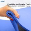 ZETO Yoga Mat for Women and Men, 10 mm Extra Thick NBR Material, Workout Mat, Fitness, Exercise Mat for Home, Anti Slip Mat, Gym Mat, Soft Cushioning, Size 73 X 24 Inch (Blue) - Image 5