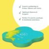 WISELIFE 16MM Knee & Elbow Cushion Pad - Aqua Yellow (Set of 2) | High Density Premium ECO TPE Foam Material | Extra Cushion, Professional Grip & | Support for Knees, Hands, Wrists, and Elbows | Planks, Pushups, Yoga, Meditation, Pilates, Exercise & Workout - Image 3