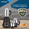 Bajaj Military Series Glamore 4 Jar 1000 Watts Mixer Grinder | 3-Speed Control With Pulse Eff... - Image 3