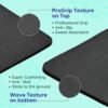Wiselife Tru Alignment Yoga Mat + Sleek Yoga Strap For Men And Women (Probalance Tpe Material 6Mm Extra Thick Extra Long Extra Wide) (Charcoal), Black - Image 4