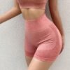 WNEEDU Women Gym Push Up Seamless Scrunch Butt Yoga Sport Fitness Workout High Waist Shapeware Short | Butt Lift Workout Athletic Tummy Stretchy Shorts for Women(Free Size)(S,M,L,XL) - Image 2