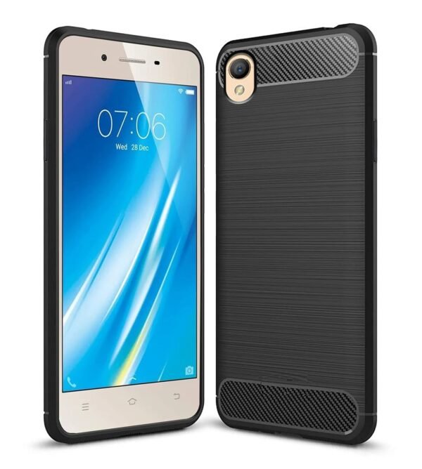 Zapcase Rubber Carbon Fibre Rugged Armour Black Colour Back Cover Compatible for Oppo A37 / Oppo A37
