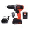 BLACK+DECKER Bcd003C1 18V 10Mm Cordless Variable Speed Hammer Drill Machine With 1X1.5Ah Li-I... - Image 3
