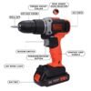 BLACK+DECKER Bcd003C1 18V 10Mm Cordless Variable Speed Hammer Drill Machine With 1X1.5Ah Li-I... - Image 2