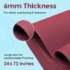 Wiselife Tru Body Alignment Yoga Mat + Sleek Yoga Strap For Men And Women | Non-Slip Textured Extra Wide & Thick | Pro Balance Tpe Exercise Mat For Home, Pilates, Gym & Fitness (6Mm, Wine) - Image 5