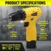 TOMAHAWK® T7386 12V Cordless Screwdriver and Drill Machine - Compact, Lightweight, Powerful -... - Image 6