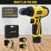 TOMAHAWK® T7384 12V Cordless Screwdriver and Drill Machine - 1350RPM - Reversible switch Mult... - Image 8