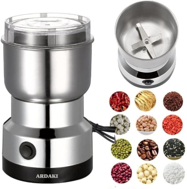 ARDAKI Grinder Machine for Kitchen Mixer Grinder Multi Functional Coffee Herbs Spices Nuts Gr...