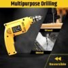 TOMAHAWK® T20 Electric Drill Machine for Drilling in Wood and Metal, Home Use - 3000rpm, 400W... - Image 4