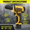 TOMAHAWK® T7450 12V Cordless Screwdriver and Drill Machine - Lightweight, Powerful -1350 RPM ... - Image 5