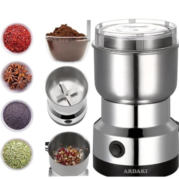ARDAKI Mini Mixer Grinder Machine for Kitchen Mixer Grinder Multi Functional Coffee Herbs Spi...