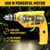 TOMAHAWK® T20 Electric Drill Machine for Drilling in Wood and Metal, Home Use - 3000rpm, 400W... - Image 2